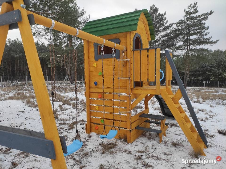 Plac zabaw domek zjeżdżalnia huśtawka Bydgoszcz