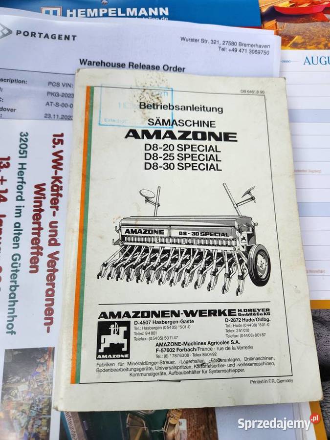 Siewnik zbożowy Amazone D8 Super Stan
