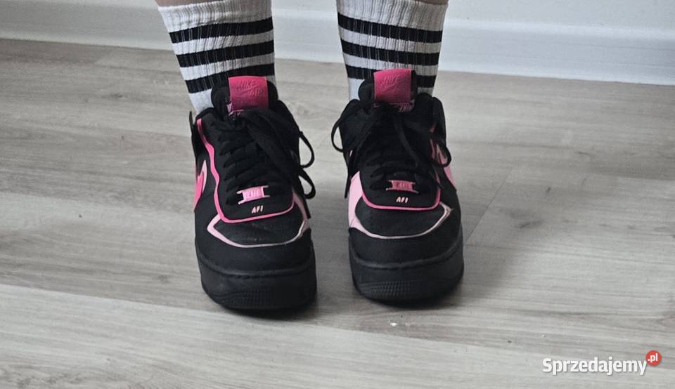 Buty nike af1 shafow czarno różowe Konin