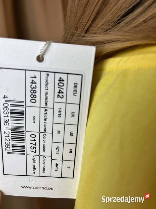 Sheego żółta tunika bawełniana basic casual Augustówka sprzedam