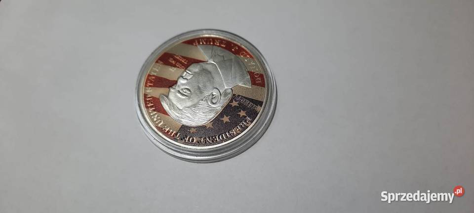 medal moneta upamiętniająca Trumpa Warszawa
