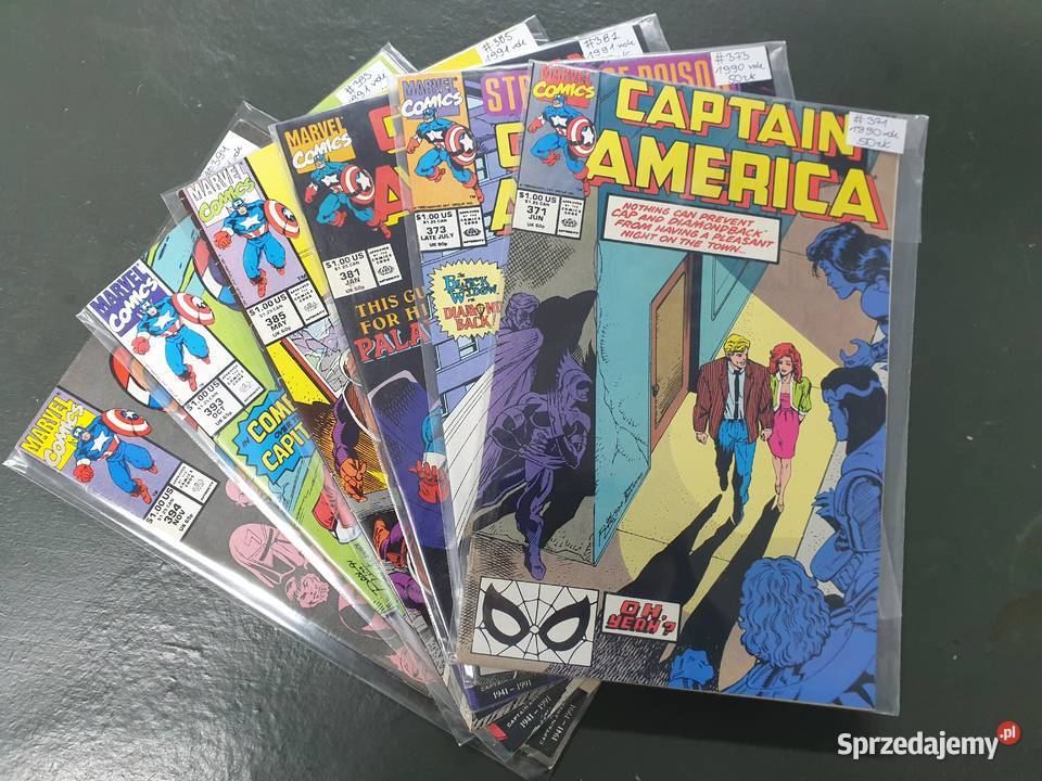 Captain America 6 starych komiksów USA Marvel Superbohaterowie pomorskie Gdynia