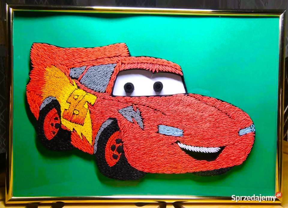 Zygzak Mcqueen Obrazek ręcznie wykonany Quilling Zamość