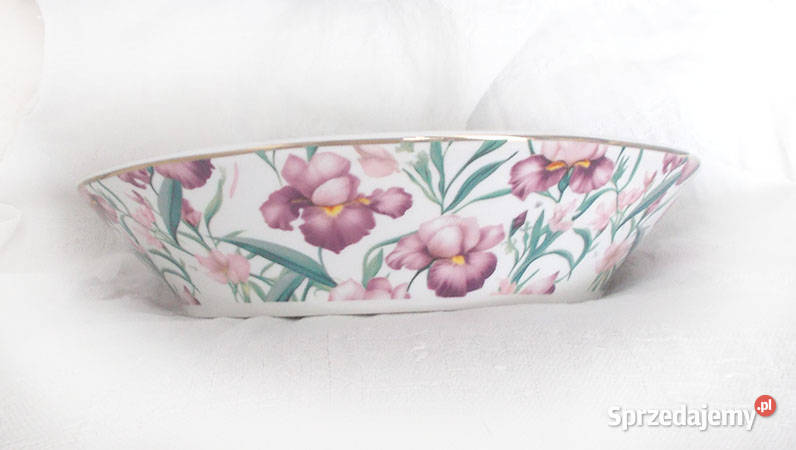 porcelanowa miska w irysy pastelowy półmisek w Opole sprzedam