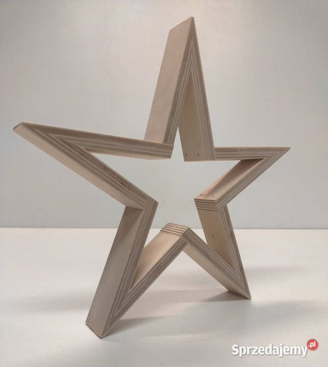 Drewniana Gwiazda Boże Narodzenie Dekoracja Baza Bytom