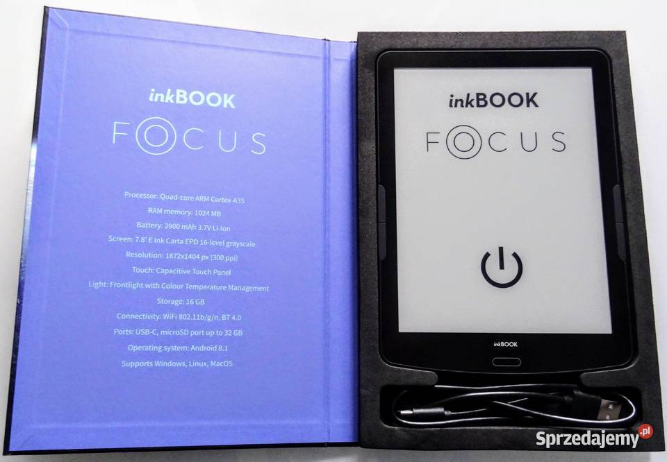 Czytnik InkBOOK Focus 78 NOWY DUŻY PAKIET śląskie Lubliniec