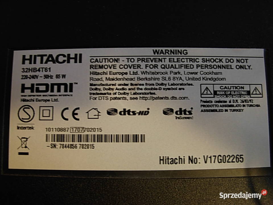 Telewizor LCD 32 cale Hitachi używany kupiony w LCD Gdynia sprzedam