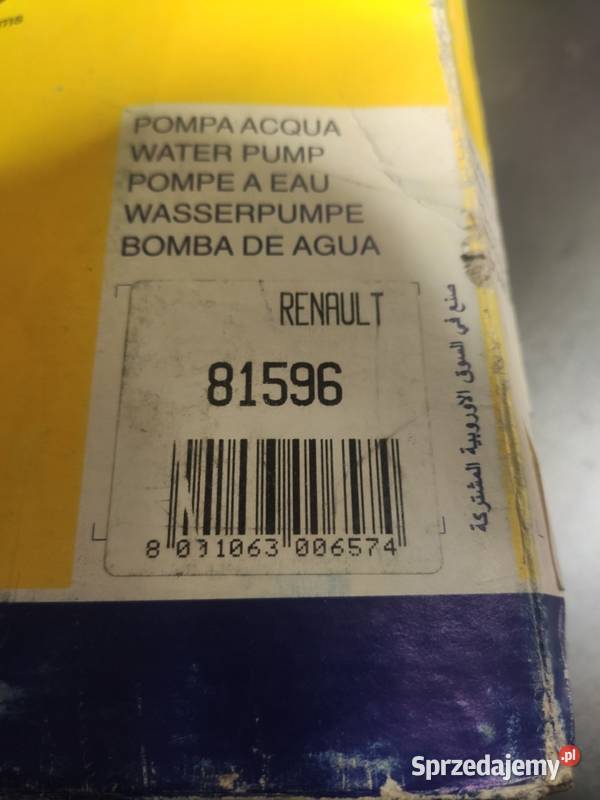 Pompa Wody Magneti Marelli 81596 Renault osobowe Mikołów