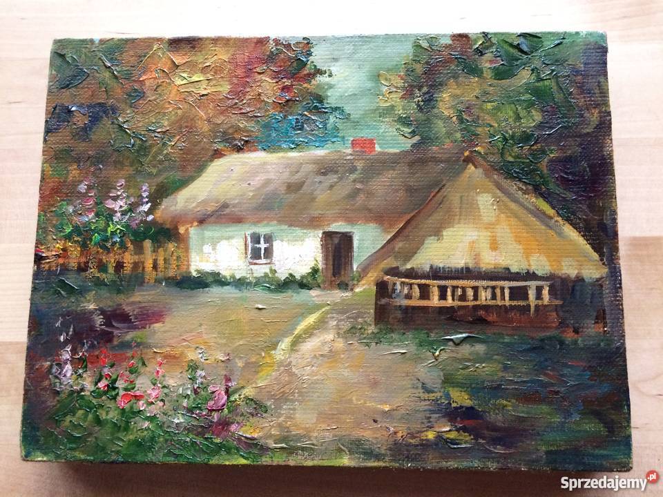 Wiejskie gospodarstwo Obraz olejny 2418 Warszawa
