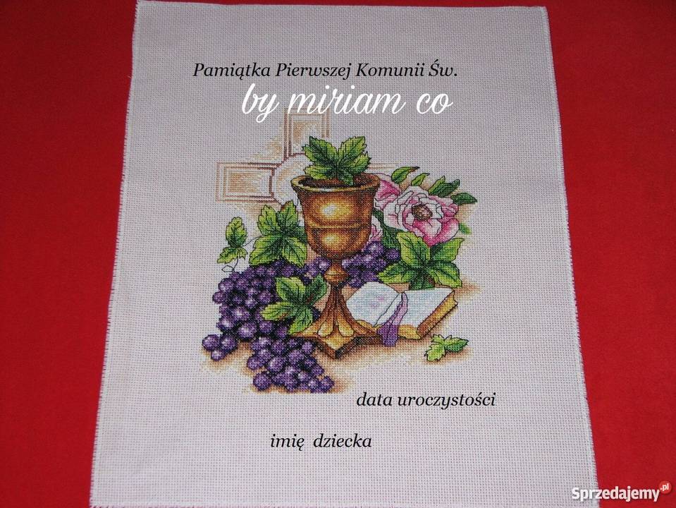 pamiątka kominii obraz haft prezent wielokolorowy sprzedam