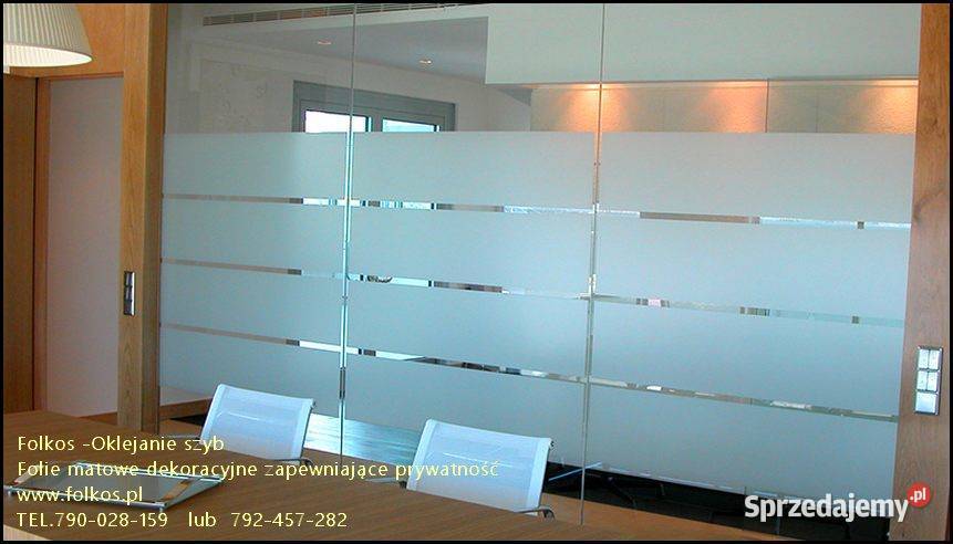 Oklejanie szyb Warszawa Folkos folie do biura mazowieckie