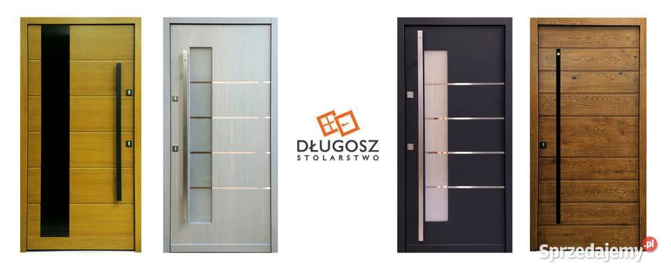 Drzwi DŁUGOSZ zewnętrzne retro RAL9005 czarne Kraków