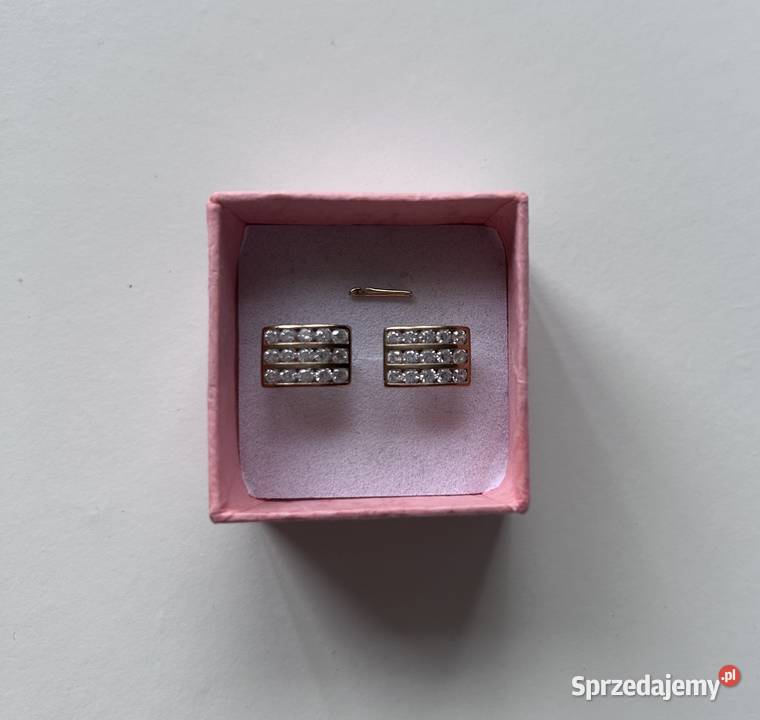 Apart złote kolczyki cyrkonie 333