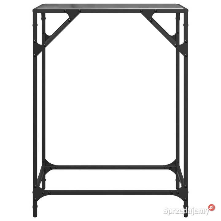 Stolik kawowy z czarnym szklanym blatem 60x35x81 Warszawa