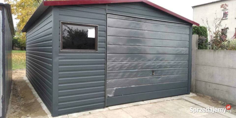 GRAFITOWY Garaż Blaszany okno brama SZYBKI Ełk
