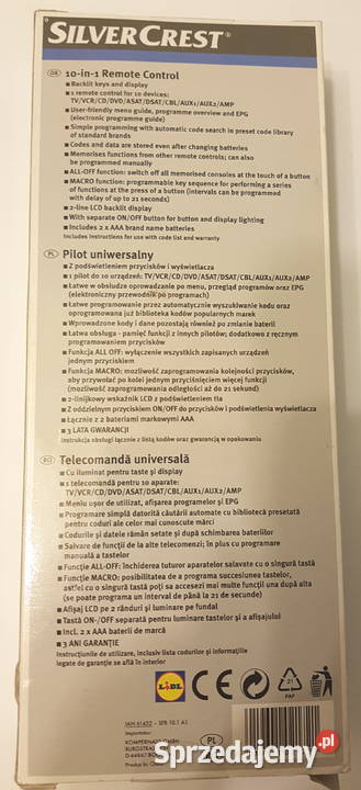 Pilot Uniwersalny 10 in 1 z podświetleniem Poznań