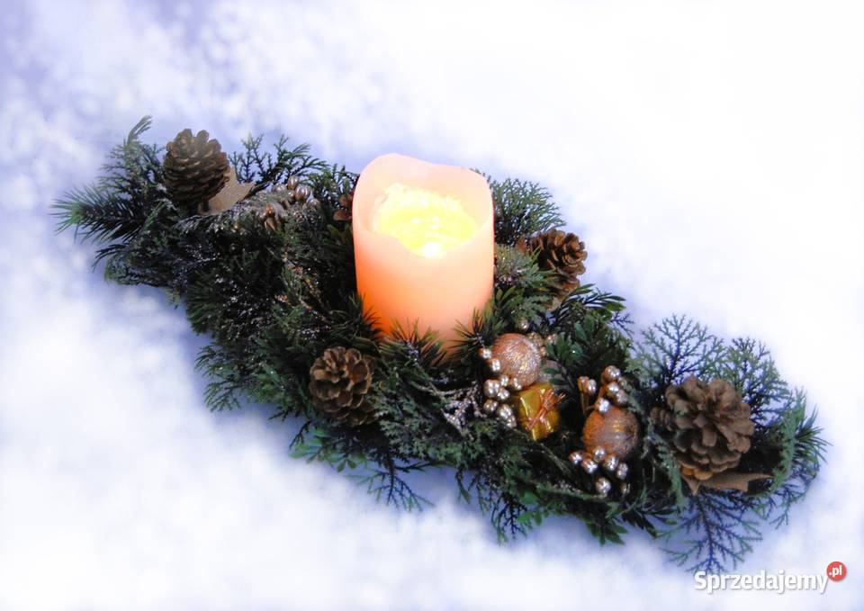 Stroik na świecę dekoracja świąteczna Boże Lublin