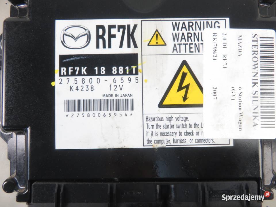 STEROWNIK MAZDA 6 20 DI 2758006595 osobowe