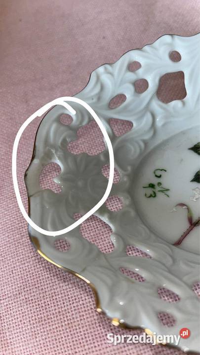 Paterka Bez sygnatury Róże Ażur biała porcelana Porcelana i szkło Gdańsk