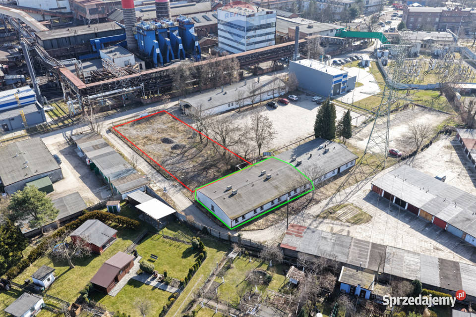 Działka inwestycyjna z budynkiem 1742 m śląskie Rybnik