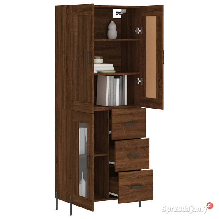 Witrynka brązowy dąb 695x34x180 materiał Warszawa