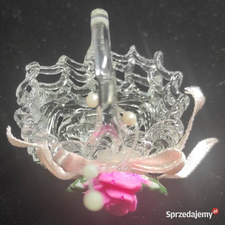 Szklany koszyk koszyczek miniaturka 4 szkło Warszawa