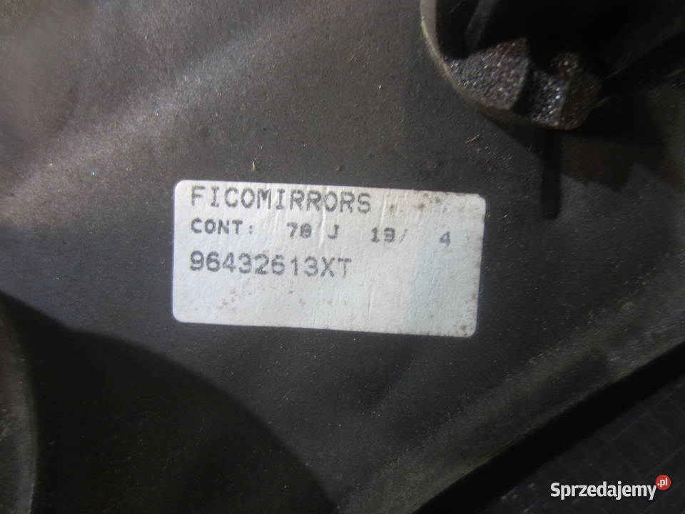 lusterko prawe zewnętrzne pasażera peugeot 206 Szczecin