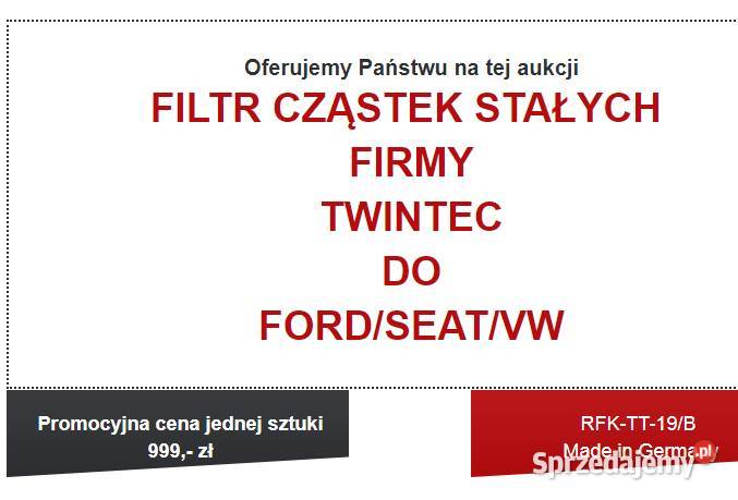 TWINTEC RFKTT19B FILTR DPF SUCHYVW Sharan 19TDI Szczecin