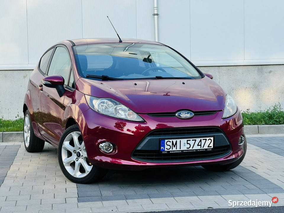 Ford Fiesta Ford Fiesta Mk7 125 Benzyna 82 2011 bordowy śląskie Mikołów