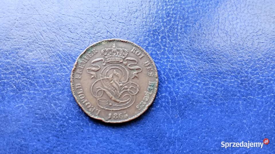 Stare monety 2 cnet 1865 Belgia 2 Lesko