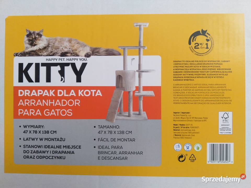 NAJTANIEJ Drapak Kota Domek Podesty Legowisko Dla kotów Zabrze sprzedam