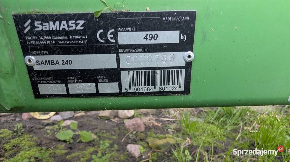 Kosiarka dyskowa samasz samba 240 Do kosiarek Augustów