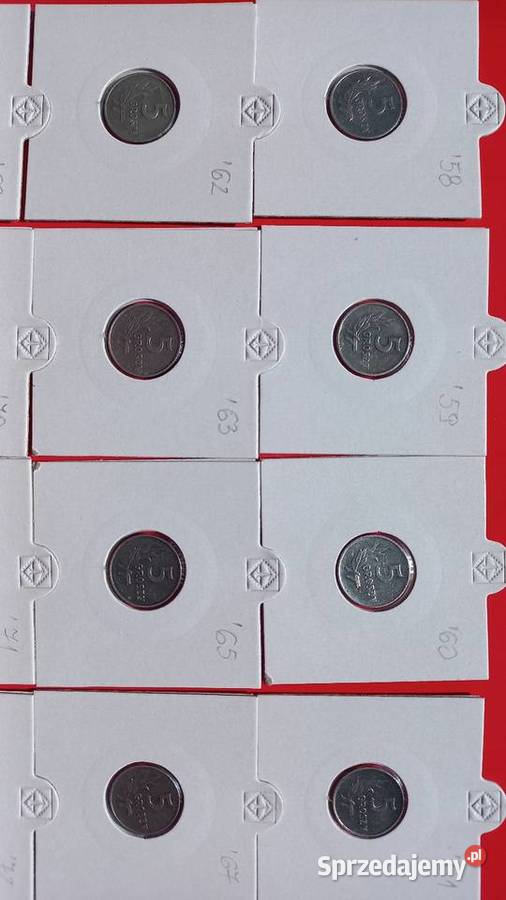 5 groszy PRL wszystkie roczniki Numizmatyka Trzebinia