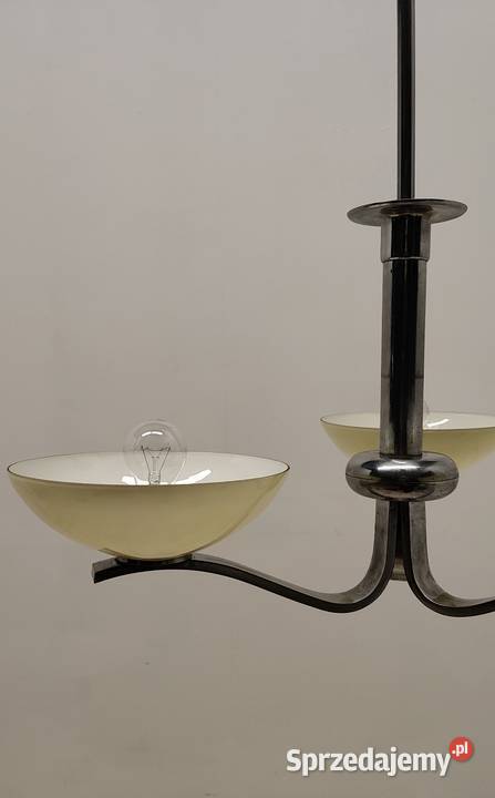 lampa sufitowa wisząca żyrandol art Deco lata 40 Radomsko