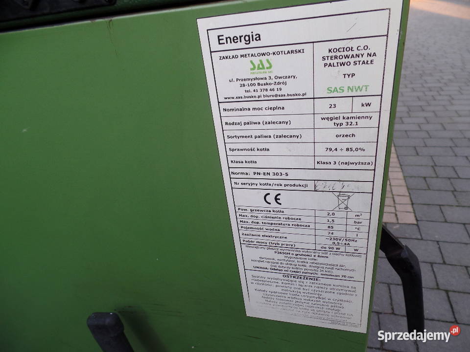 piec kocioł co sas 20 kw Tarnów