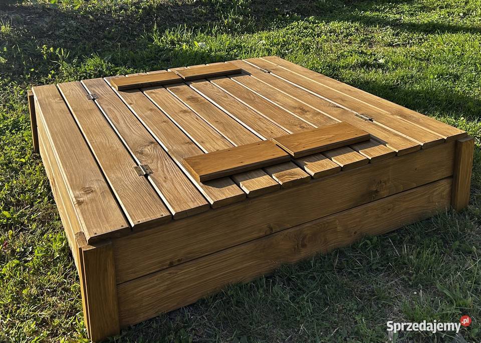 Piaskownica drewniana zamykana drewno