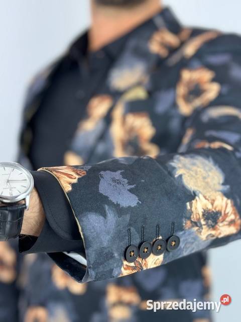 GIOVANNI PERA Marynarka męska D627 czarna w Odzież i bielizna męska wielkopolskie Ostrów Wielkopolski