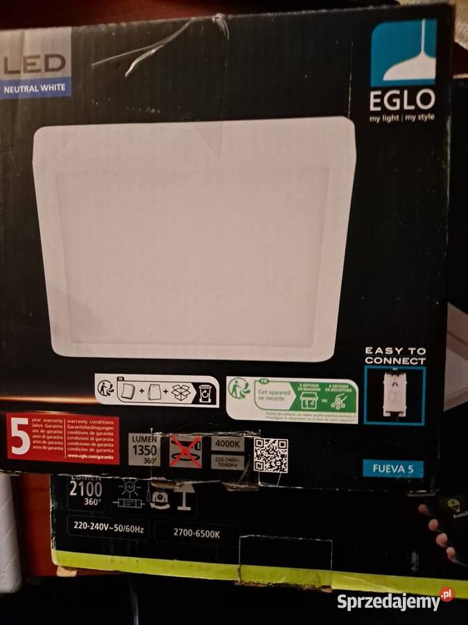 Obserwuj Plafon LED Eglo FUEVA 5 K Biały Oprawa Plafony Stargard
