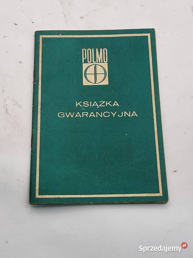POLMO KSIĄŻKA GWARANCYJNA SYRENA 104