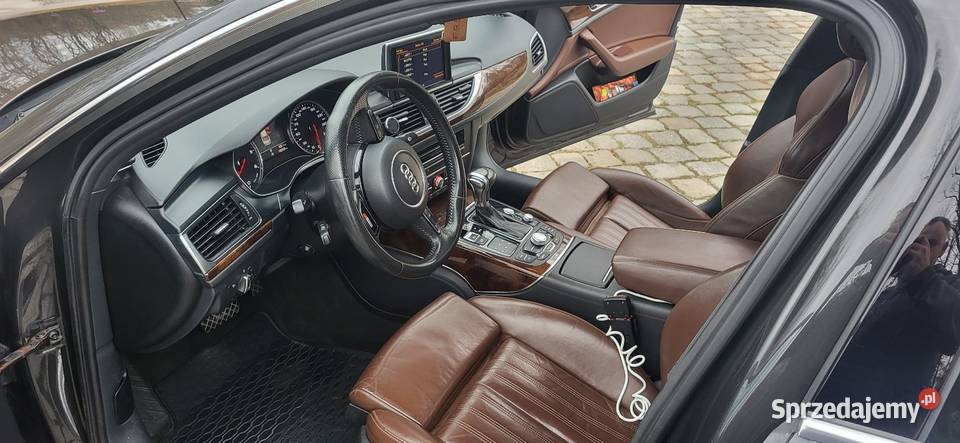 Audi A6 C7 Sedan 2012 181 Brązowe skóry ACC 2 wielofunkcyjna kierownica A6 Polska Nowa Wieś
