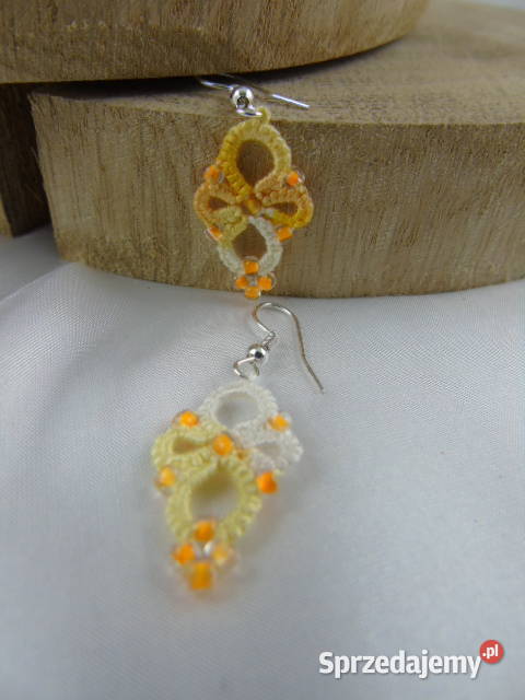 Kolczyki frywolitkowe różne wzory i kolory Wiśniowa sprzedam