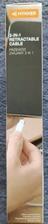 HYKKER przewód USB zwijany 3w1 NOWY Ełk sprzedam