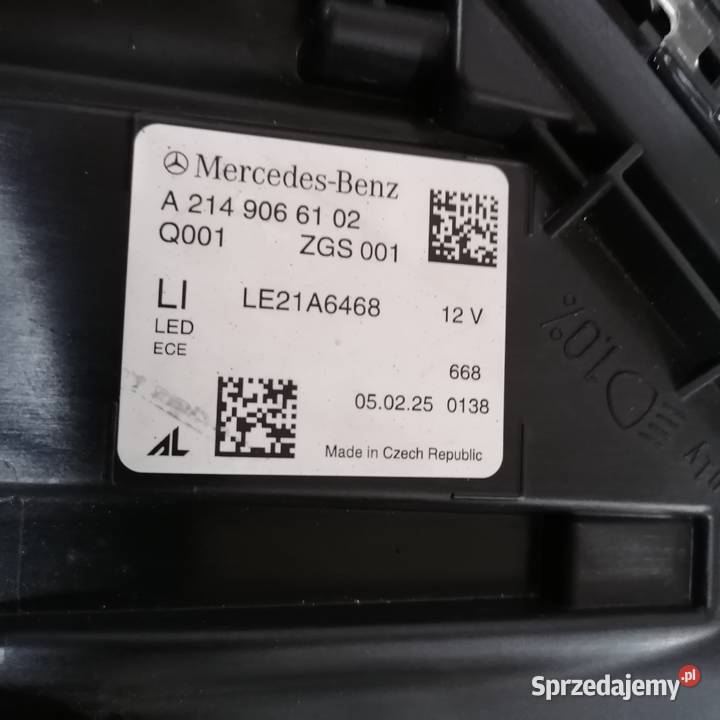 LAMPA PRZÓD LEWA MERCEDES E KLASA W214 dolnośląskie Ścinawa