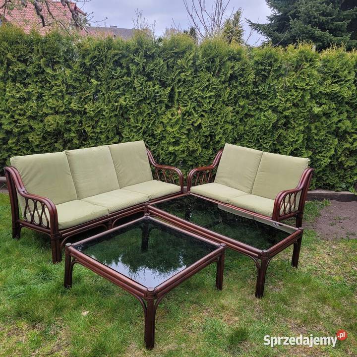 Duży zestaw ogrodowy z bambusa