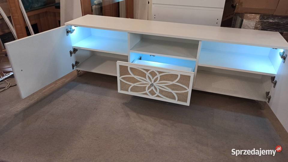 Szafka RTV lustra na frontach ornament światło 50cm Pozostałe Nowy Sącz