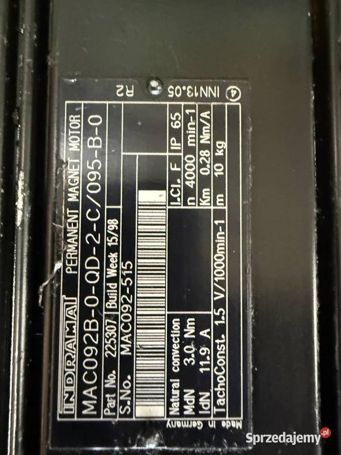 Serwomotor Bosch Indramat CNC servo silnik