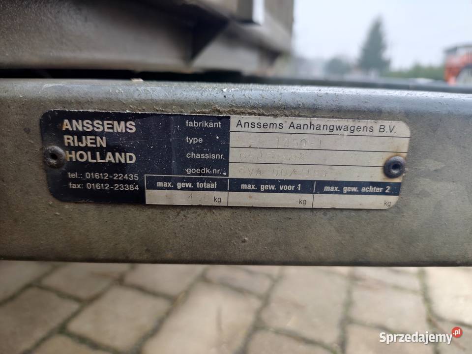 Przyczepa ANSSEMS DMC 1450 250m x 126m