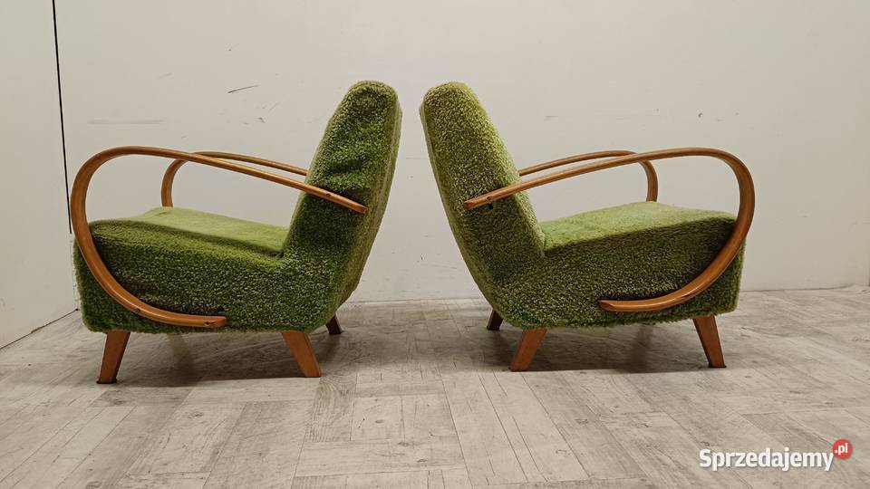 fotele Halabala lata 50te do salonu art deco