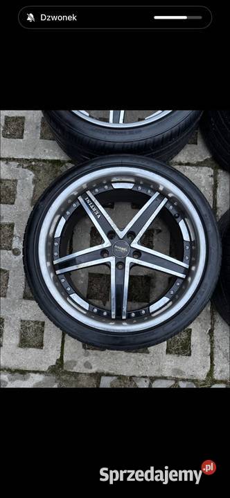 Alufelgi z rantem czarne z chromem 5x112 opony sprzedam