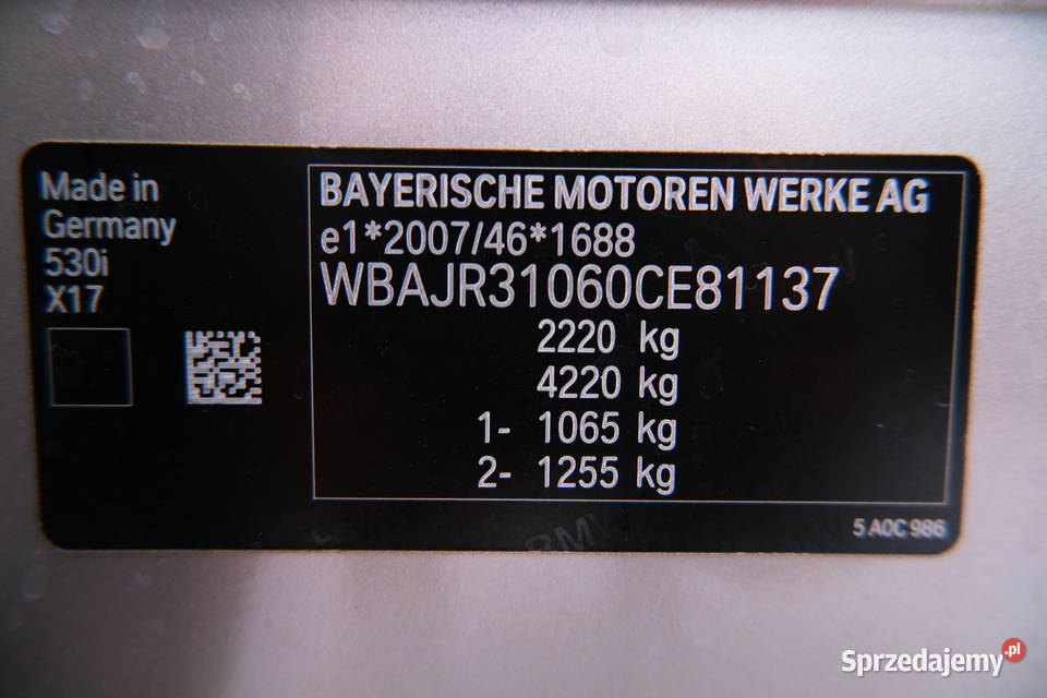 BMW 530i 2020 199800 ccm 252 Warszawa